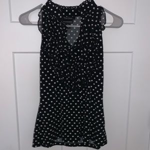 WHBM Tank Top Ruffled Polka Dot